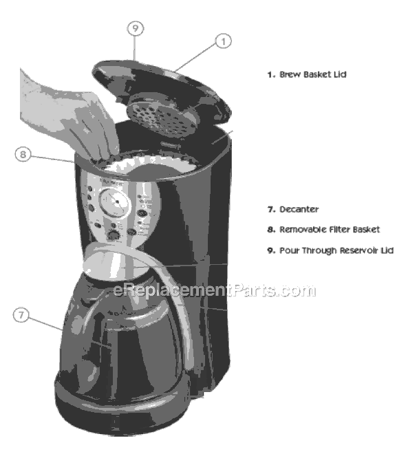 Page A Diagram and Parts List for ISX46  Mr Coffee Coffee Maker